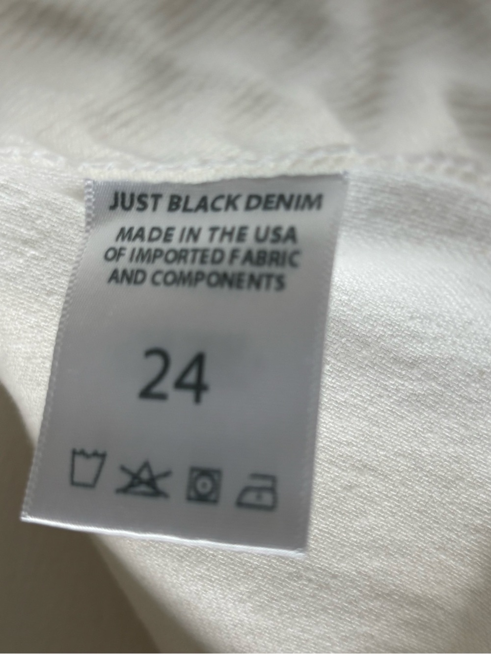 BD Just Black Denim White High-Rise Patch-Pocket Wide-Leg Jeans - Size 24 - Picture 4 of 5